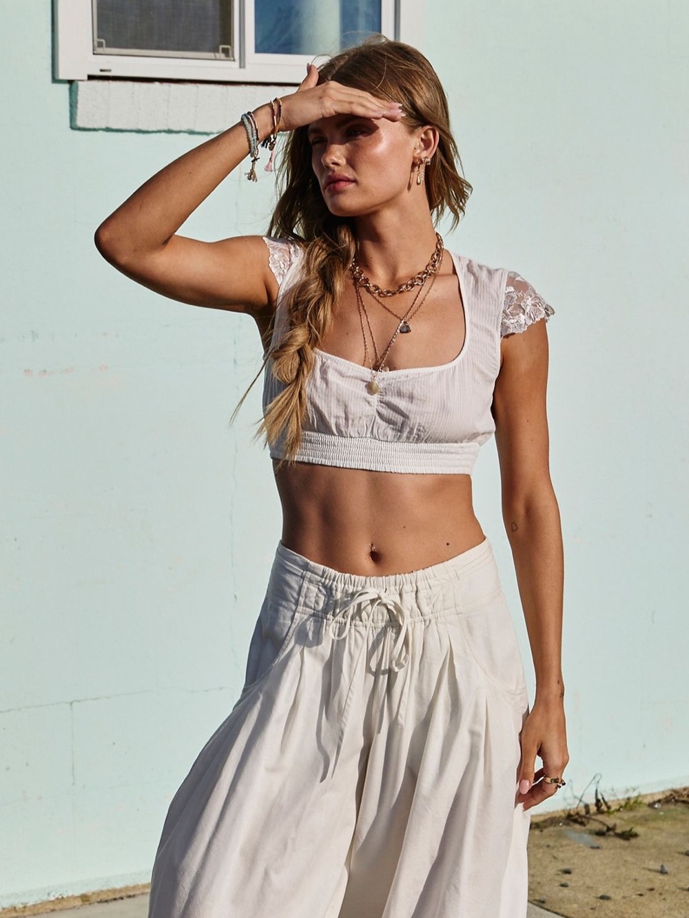 Intimately Free People Buttercup Crop Top White Alyssum